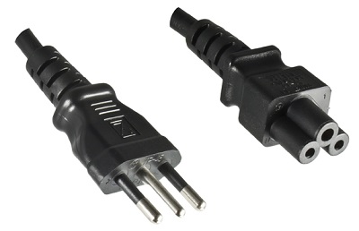 Italy plug, 1,8 m, with IEC 60320 C5 connector