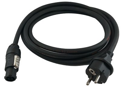 Neutrik True1 Netzkabel, 3,0m, schwarz