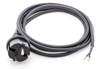 Konturenstecker IP44, 7,0 m, 35 mm abgemantelt mit Aderendhülsen schwarz