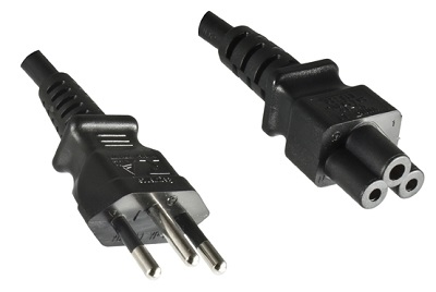 Brazil plug, 3 pole, 1,8 m, with IEC 60320 C5 connector