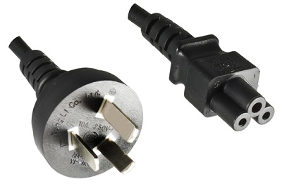 China plug, 3 pole, 1,8 m, with IEC 60320 C5 connector