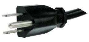 Nordamerika-Stecker 3-polig, 2,0 m, 35 mm abgemantelt mit Aderendhülsen