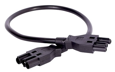 Extension cord 3m with GST18i3 plug and GST18i3 socket, black