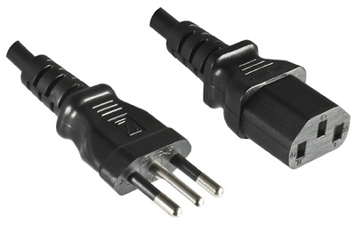 Italy plug, 1,8 m, with IEC 60320 C13 connector