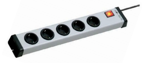 Power strip Universal 5 sockets