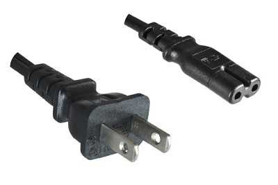 Nordamerika-Stecker 2-polig, 1,8 m, mit Kleingerätedose C7