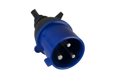 CEE-plug blue (IEC60309) 32A to open end, 3 m