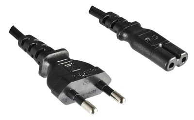 Korea plug 2 pole 1,8 m, with IEC 60320 C7 connector 