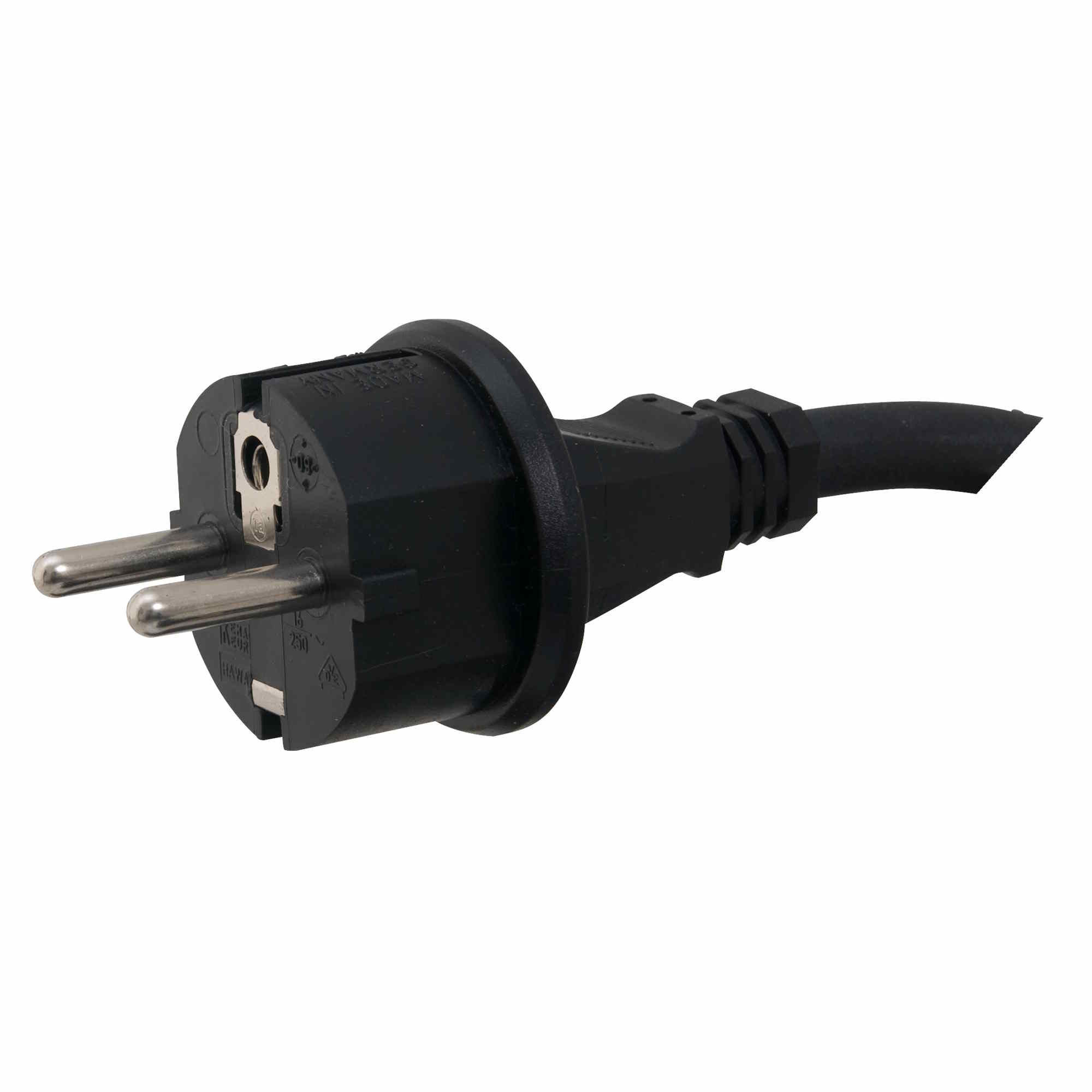 Zentral-Schutzkontaktstecker IP44, 3 m, 35 mm abgemantelt mit AE